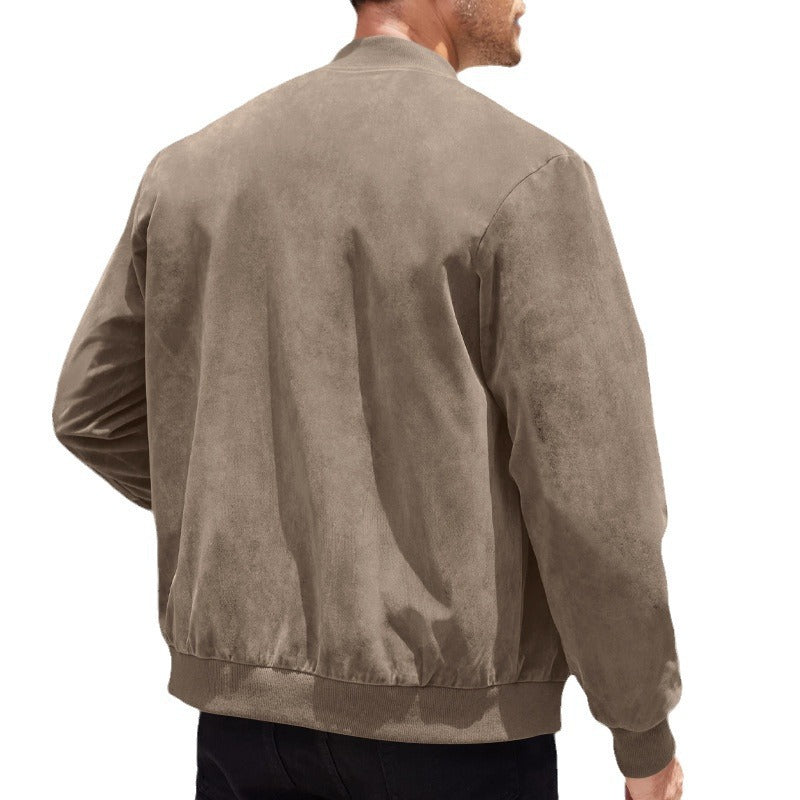 Men's Suede Zipper Jacket