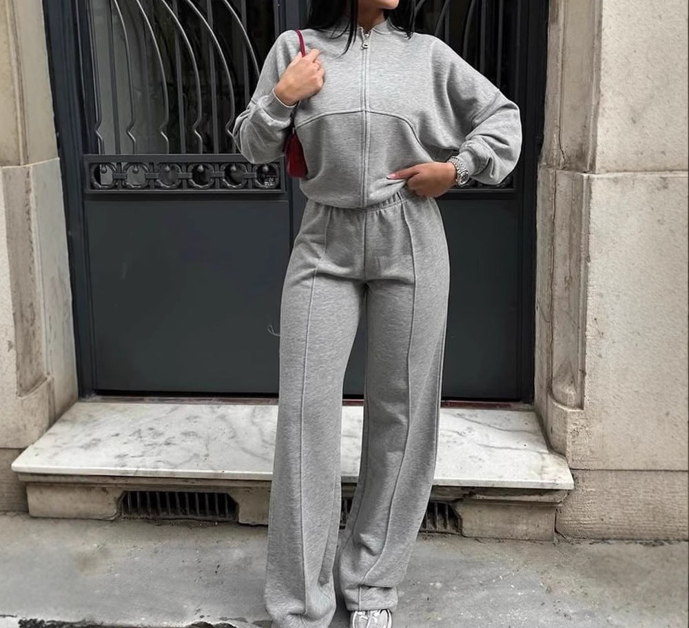 Two-Piece Street Style Long-Sleeved Jackets and pants