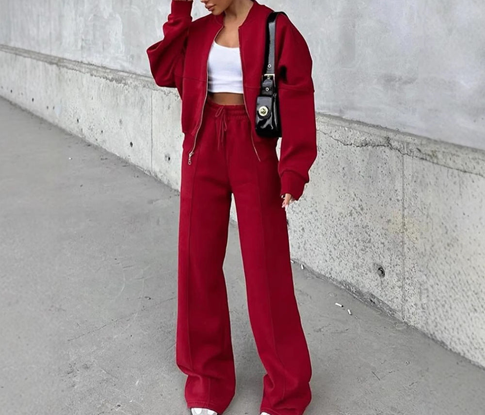 Two-Piece Street Style Long-Sleeved Jackets and pants