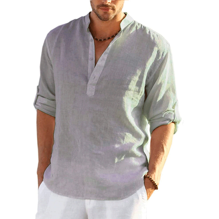 linen long-sleeved T-shirt