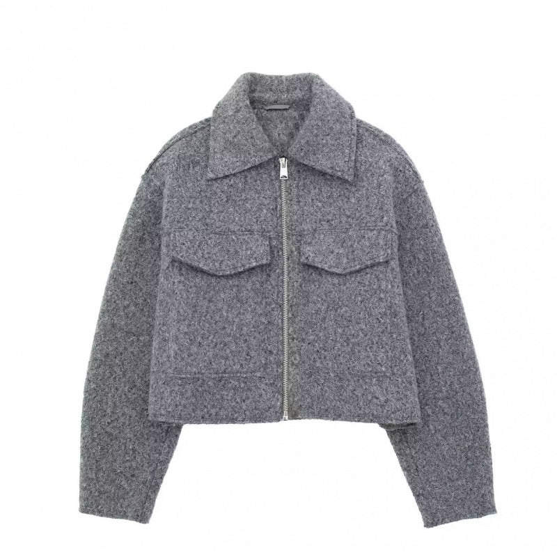 street fashion soft tweed short jacket