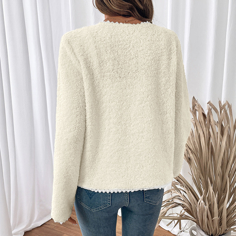 American Fashion Elegant Lamb Wool Cardigan