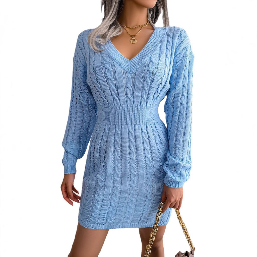 Waist Twist Hip Dress Sweater Skirt