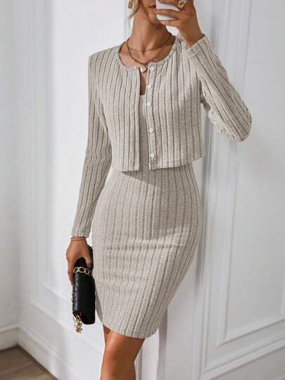 French Pure Desire Fashion Suit Two-Piece Set