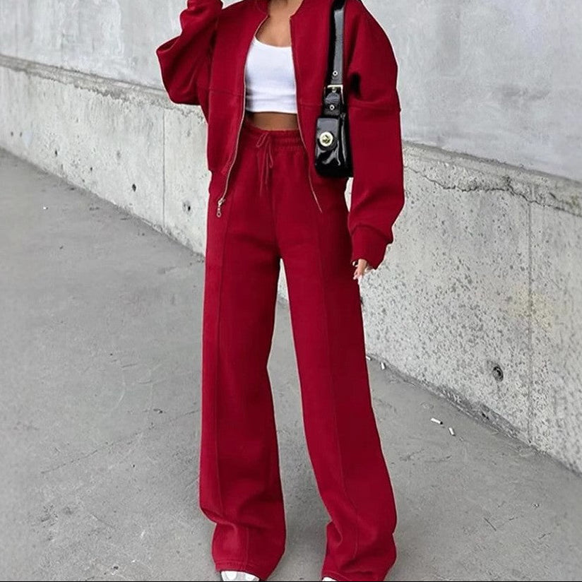 Two-Piece Street Style Long-Sleeved Jackets and pants