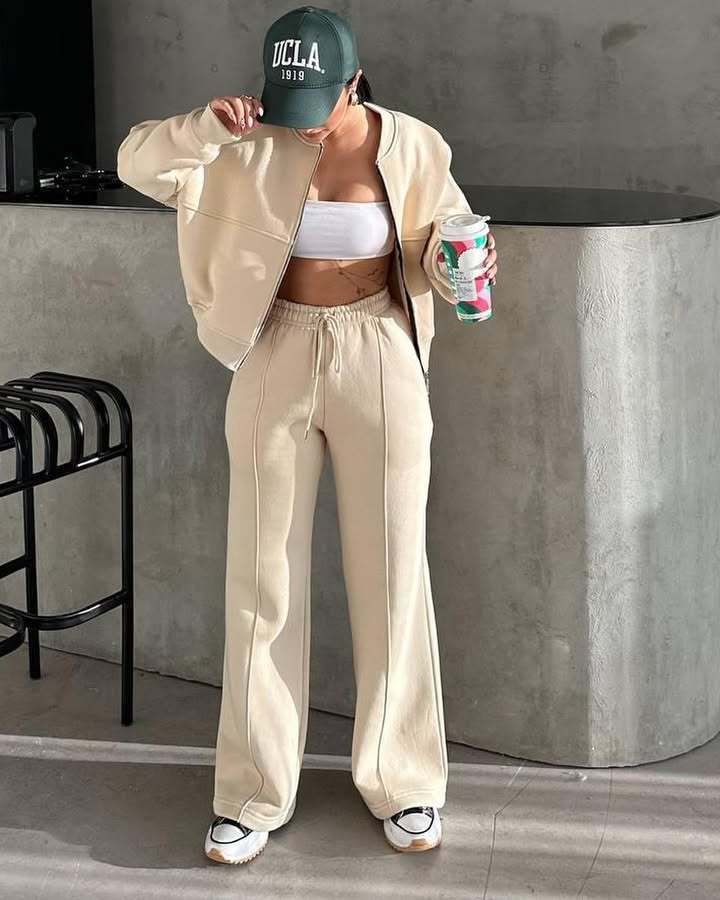 Two-Piece Street Style Long-Sleeved Jackets and pants