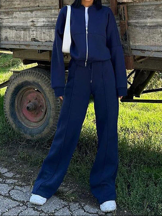 Two-Piece Street Style Long-Sleeved Jackets and pants