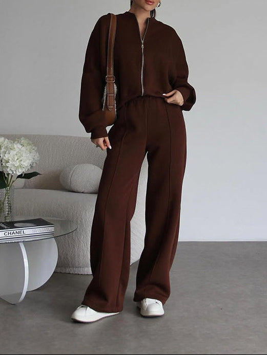 Two-Piece Street Style Long-Sleeved Jackets and pants