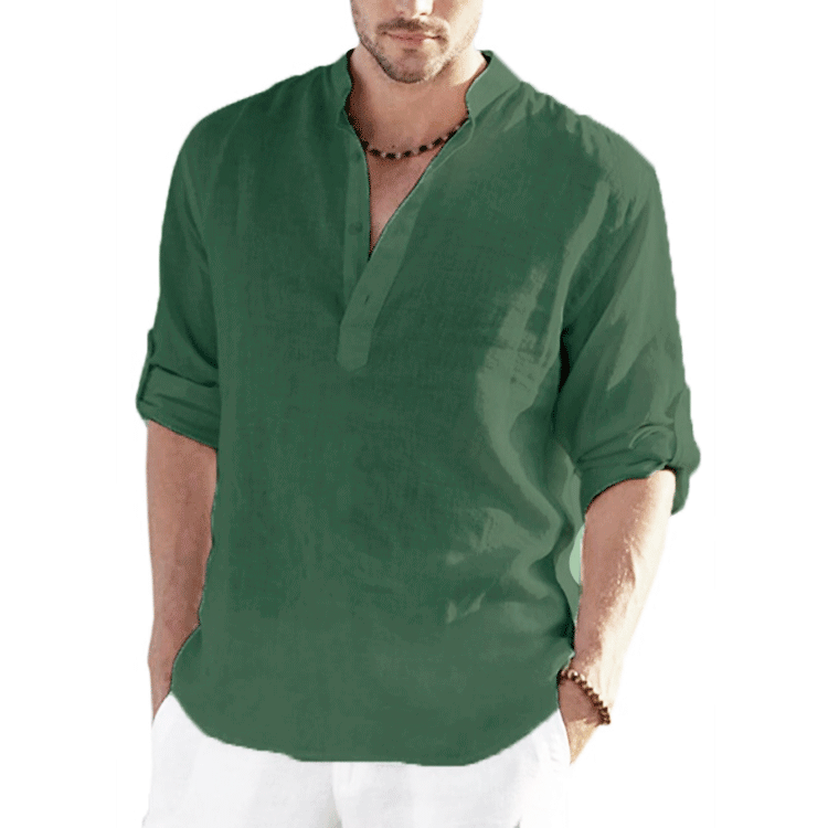 linen long-sleeved T-shirt